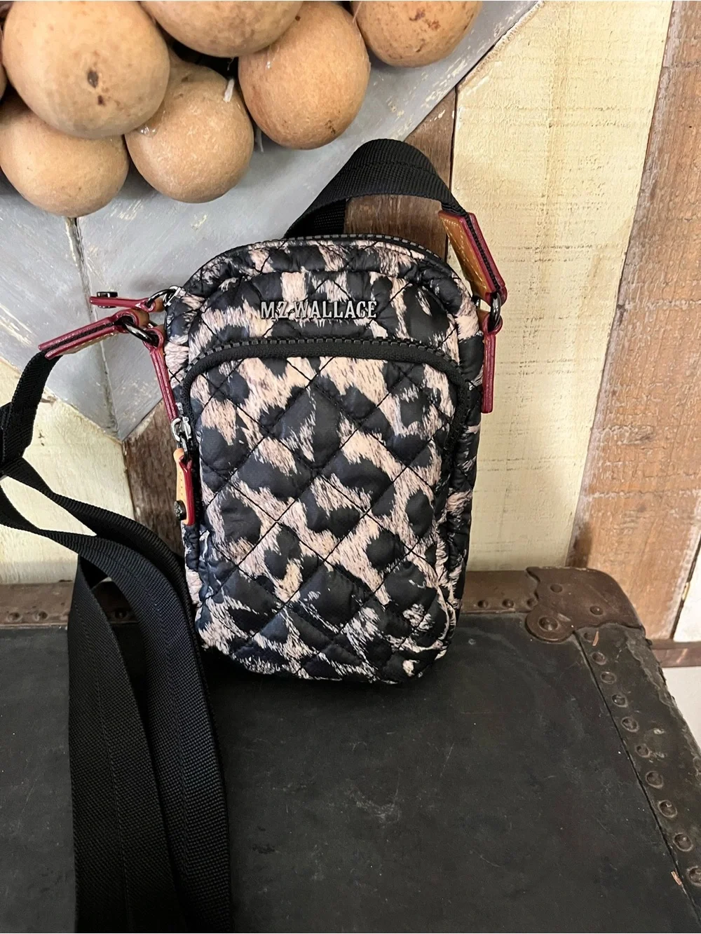 MZ Wallace leopard Micro Metro crossbody